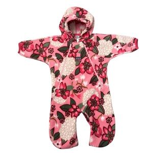 Patagonia Baby 3M Fleece Hooded Bunting Synchilla Floral One-Piece